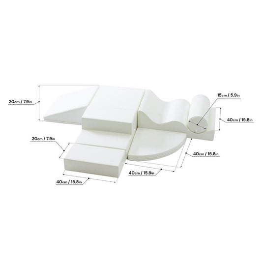 Soft Play Bundle - Explorer with Wedge White-1